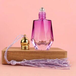 1pc.  Glass Perfume Bottle -  Purple